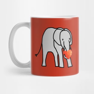 Baby Elephant with Love Heart on Valentines Day Mug